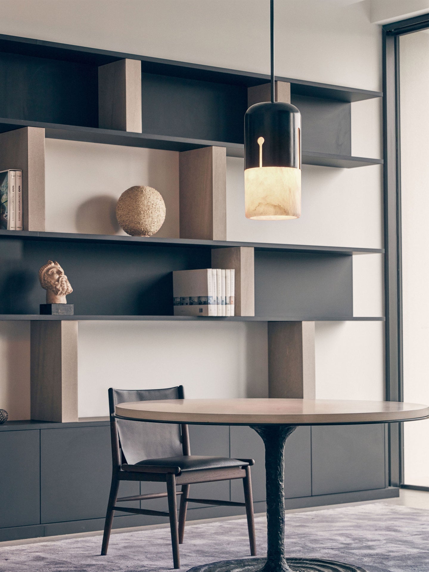 Silas Alabaster Duotone Capsule Pendant Lamp