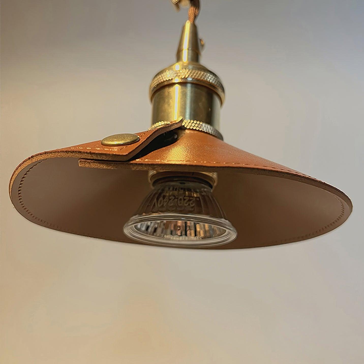 Cadorir Industrial Leather Desk Lamp