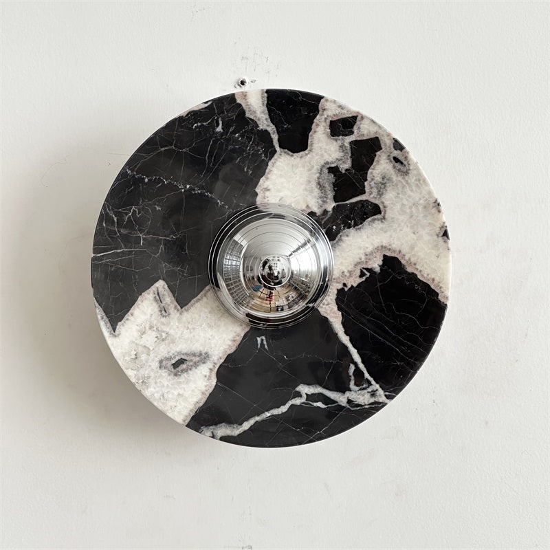 Alba Modern Minimalist Chrome Marble Wall Lamp