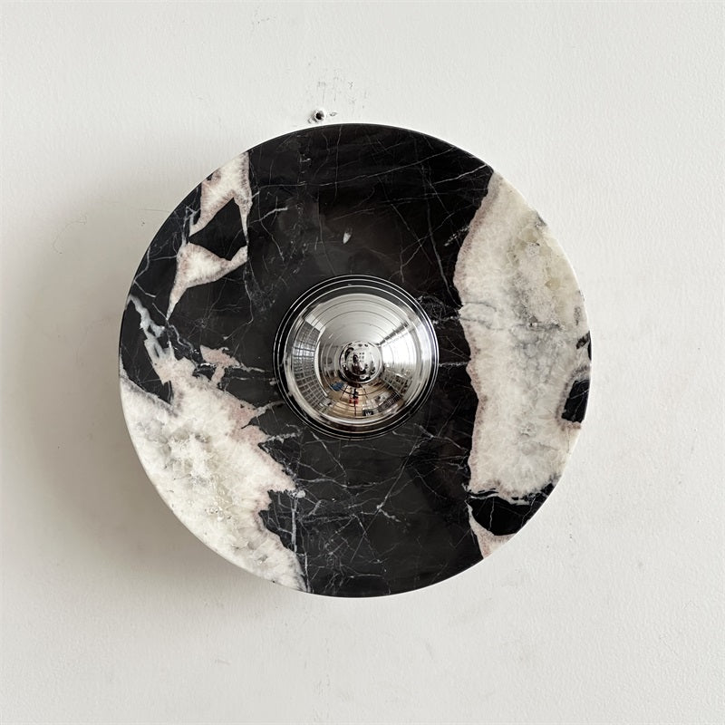 Alba Modern Minimalist Chrome Marble Wall Lamp