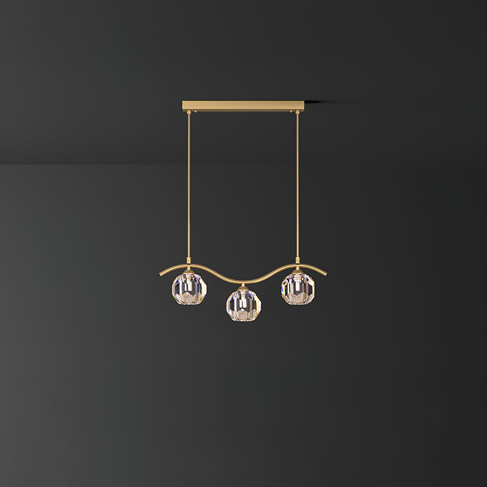 Luxenora Chandelier Copper and Crystal Geometrical