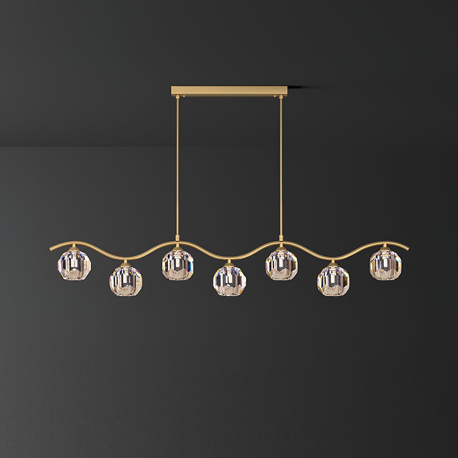 Luxenora Chandelier Copper and Crystal Geometrical