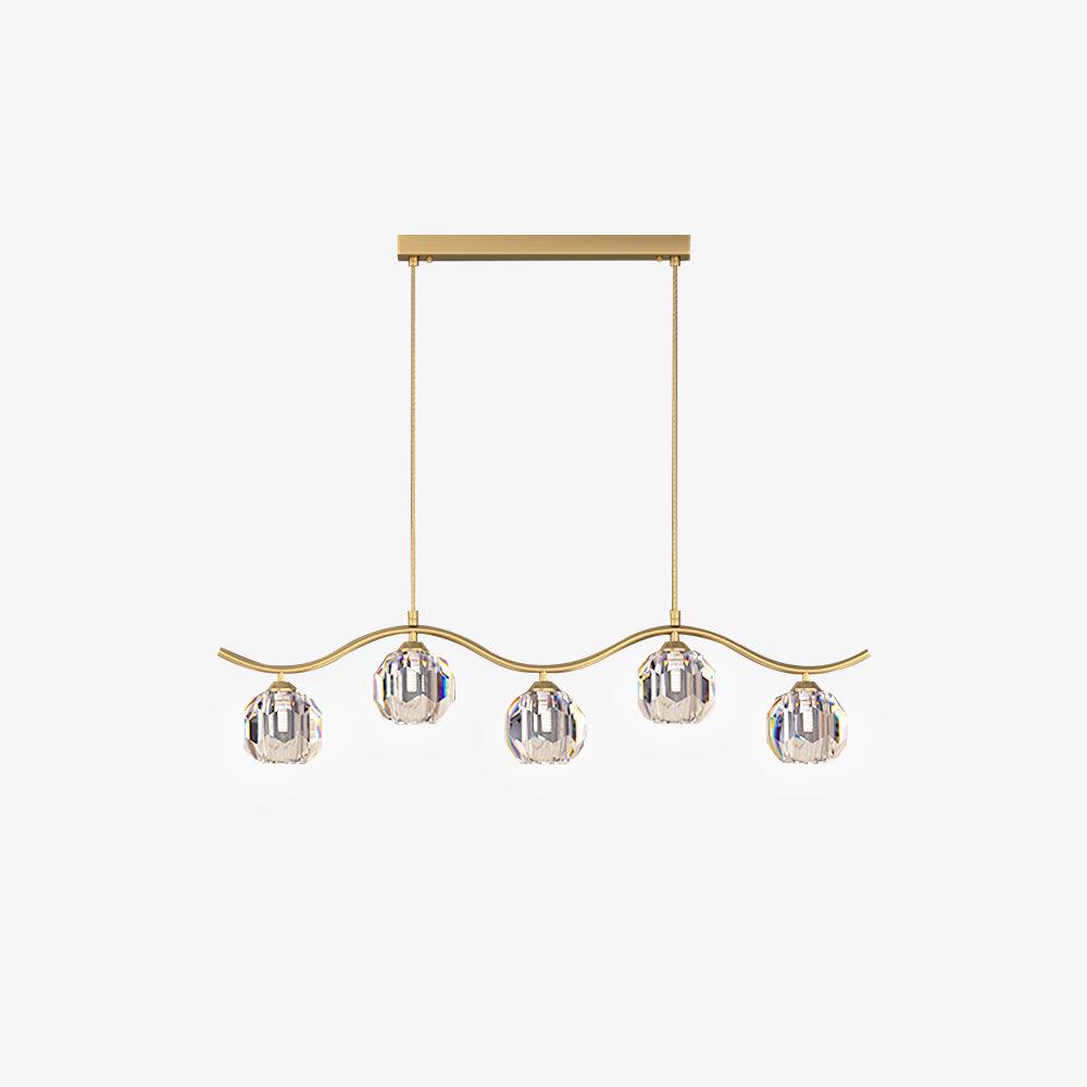 Luxenora Chandelier Copper and Crystal Geometrical
