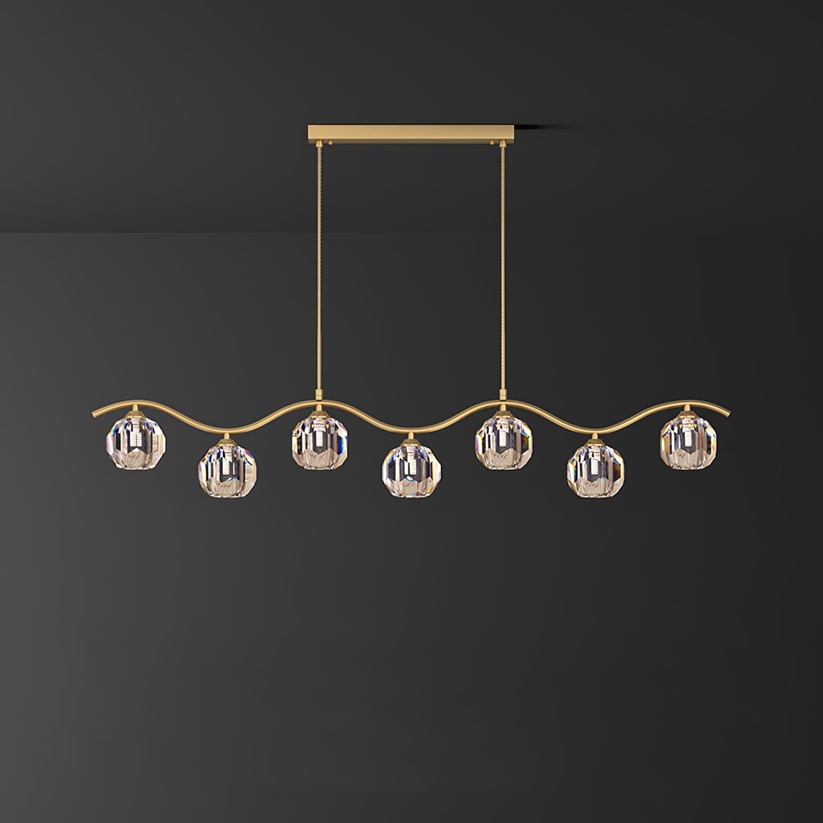 Luxenora Chandelier Copper and Crystal Geometrical