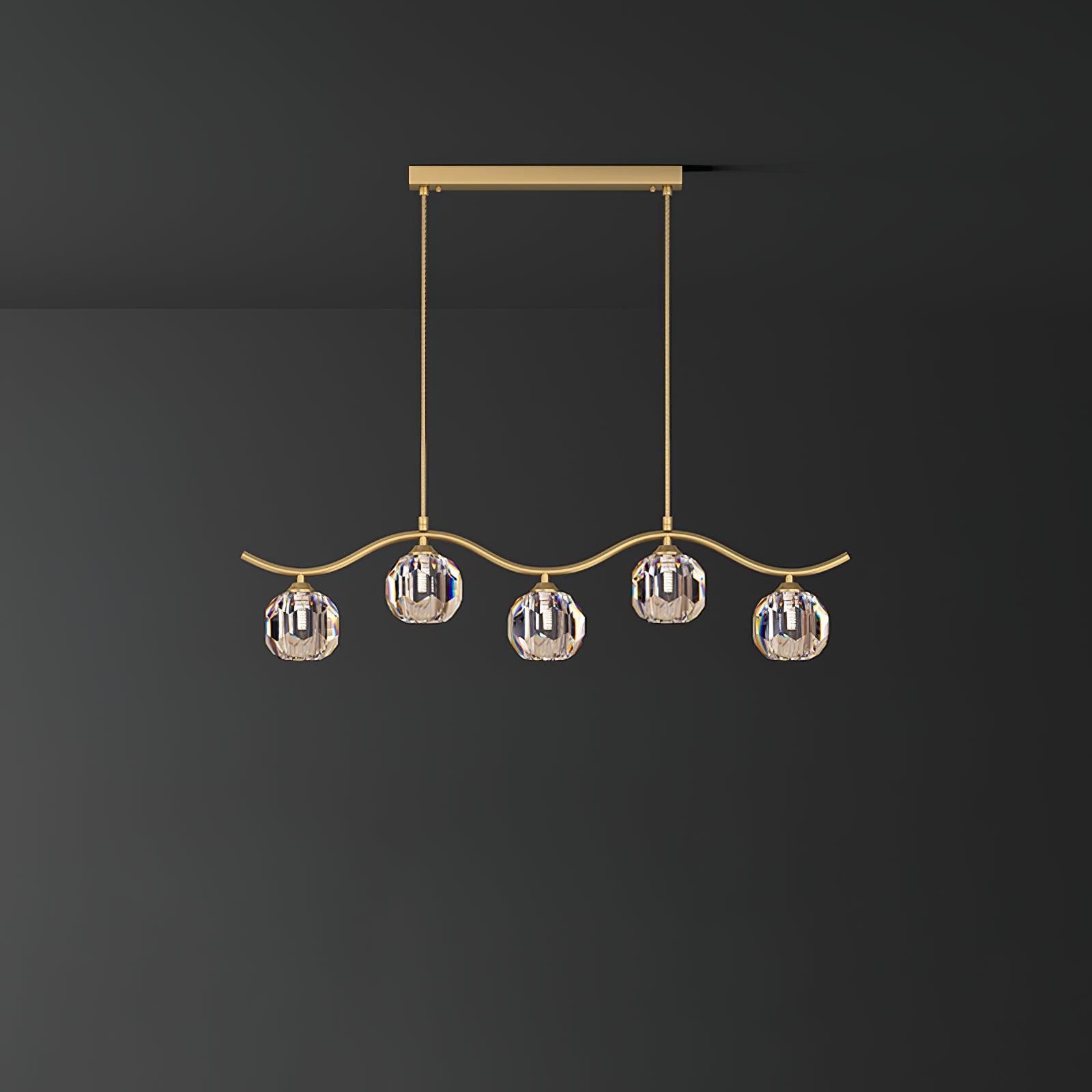 Luxenora Chandelier Copper and Crystal Geometrical