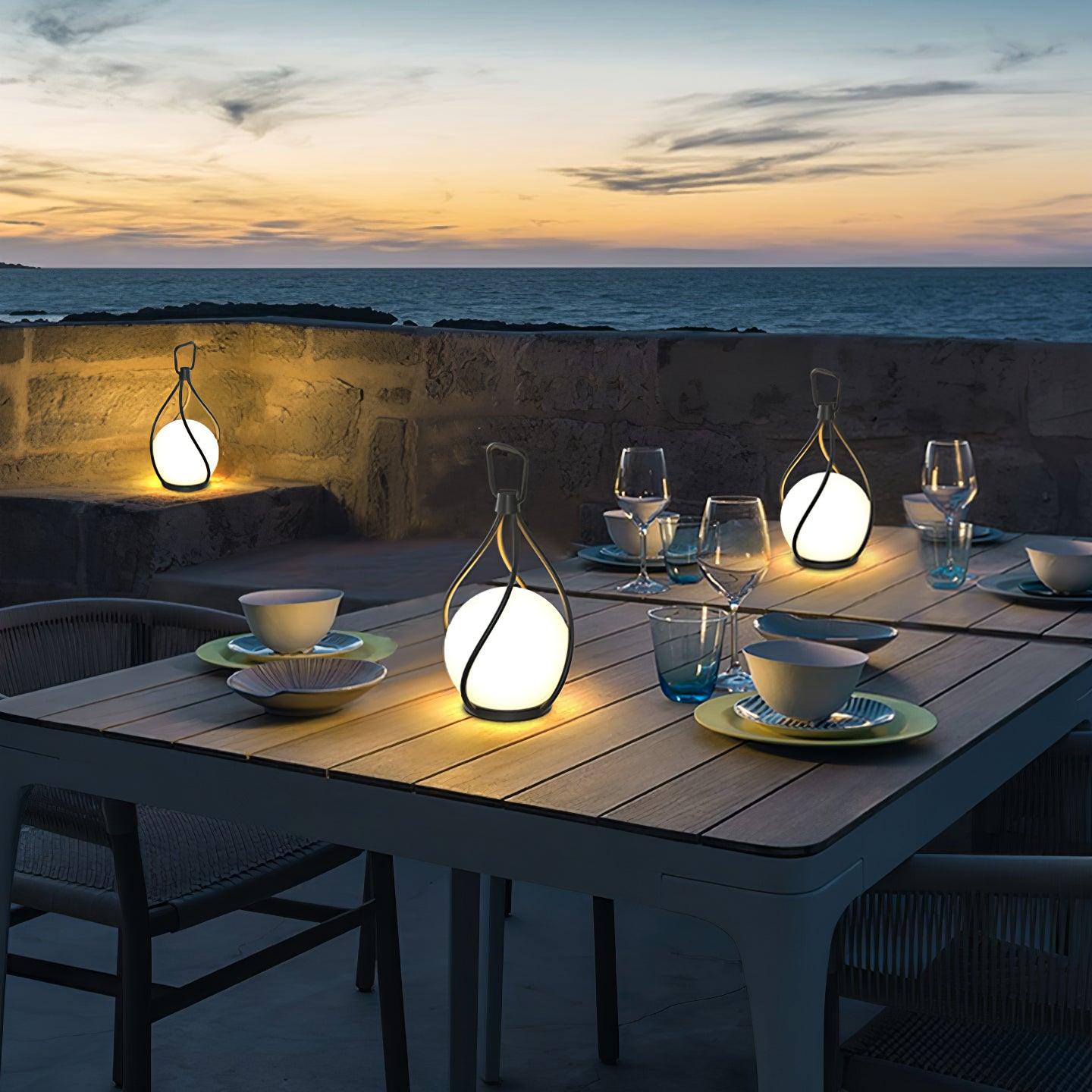 Emma Minimalist Glass Table Lamp