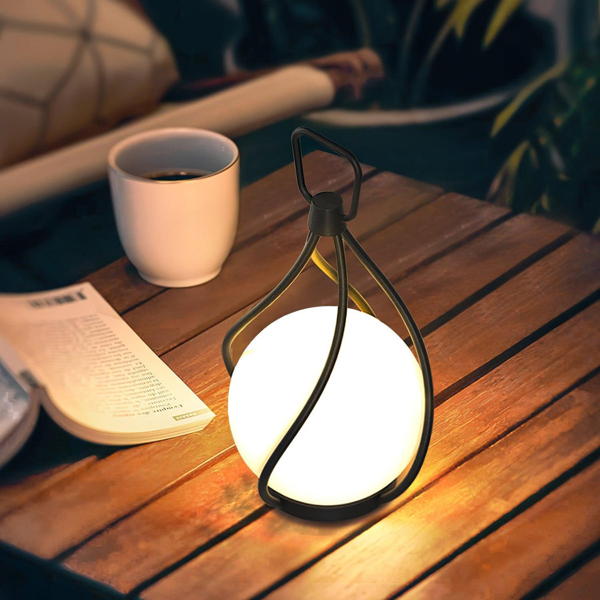 Emma Minimalist Glass Table Lamp