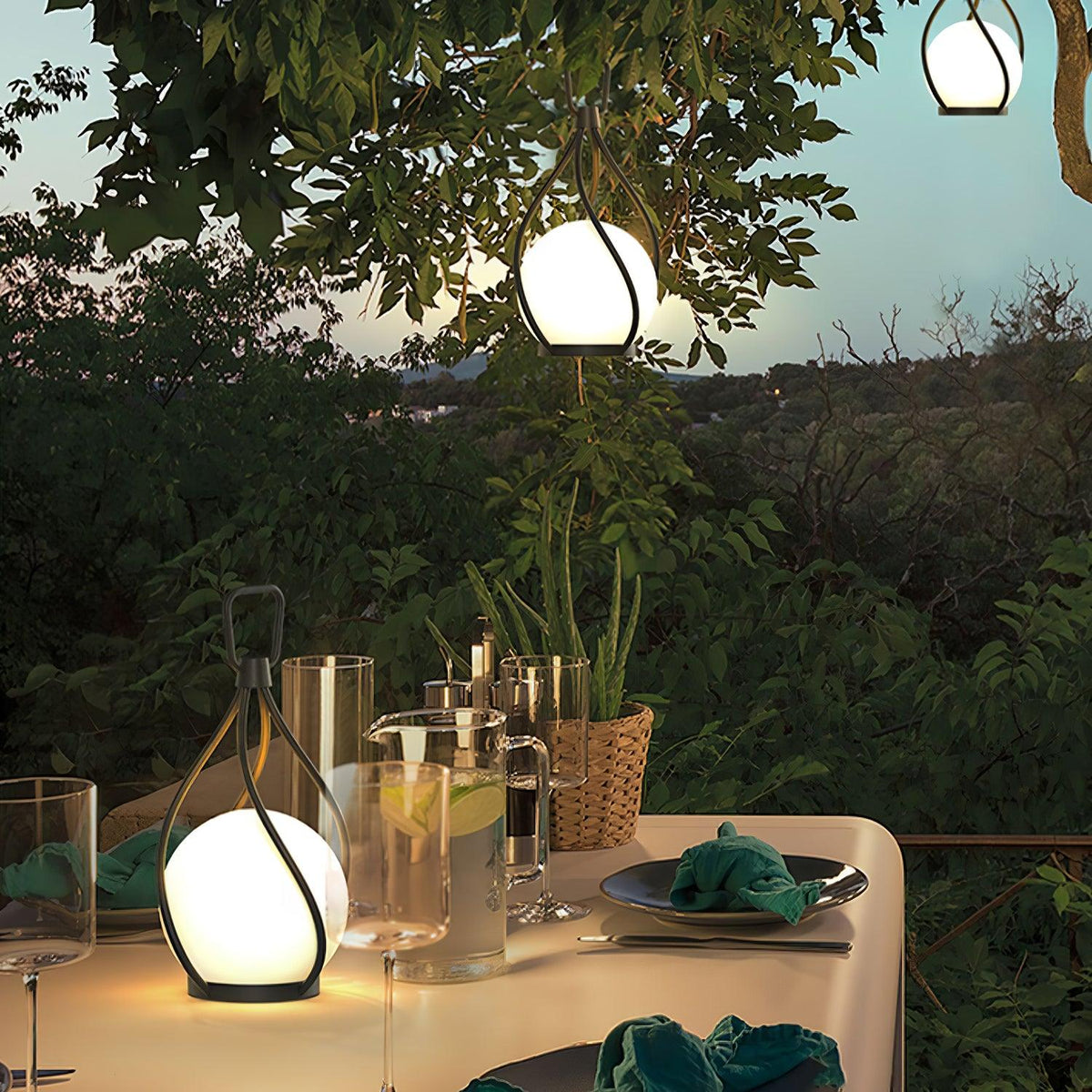 Emma Minimalist Glass Table Lamp