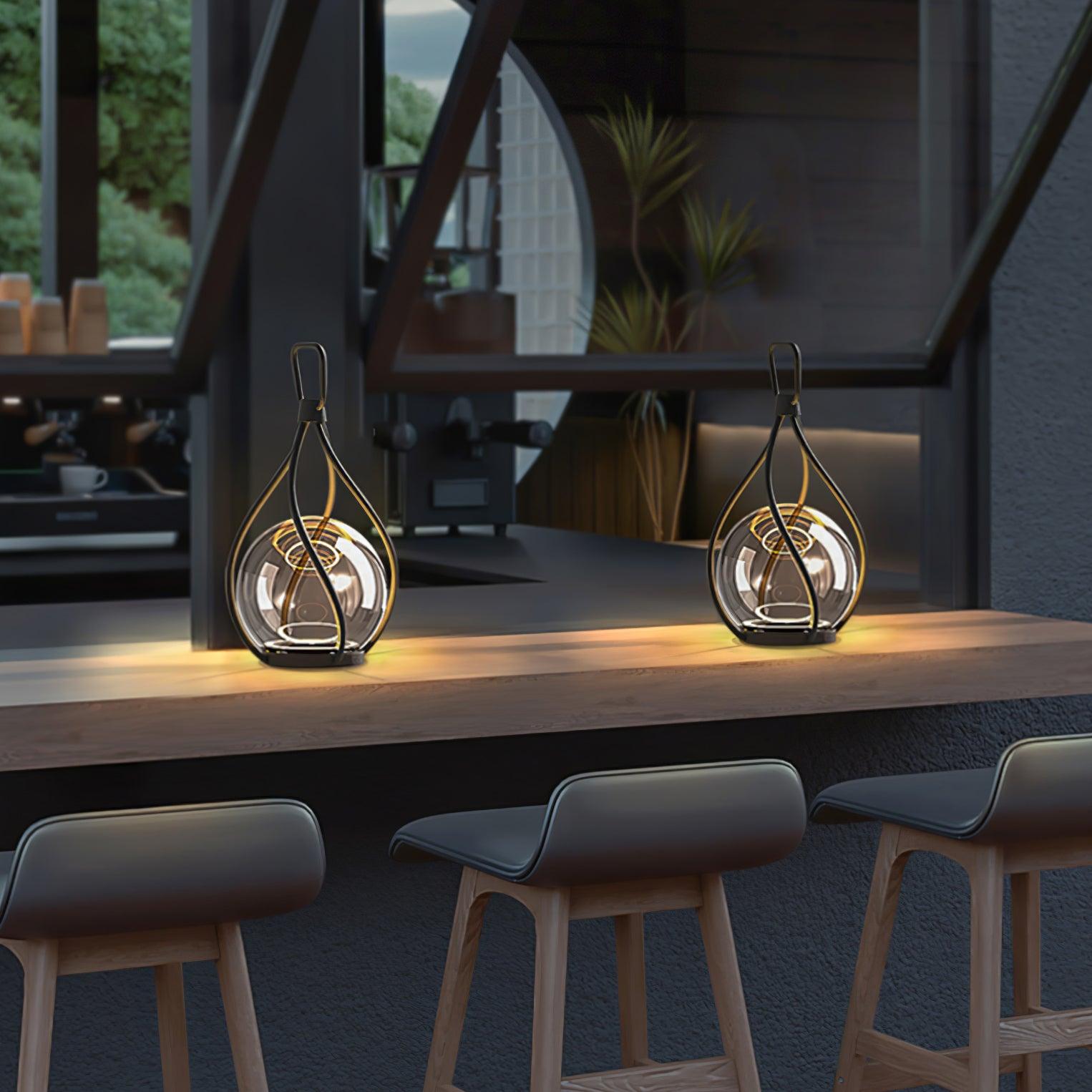 Emma Minimalist Glass Table Lamp