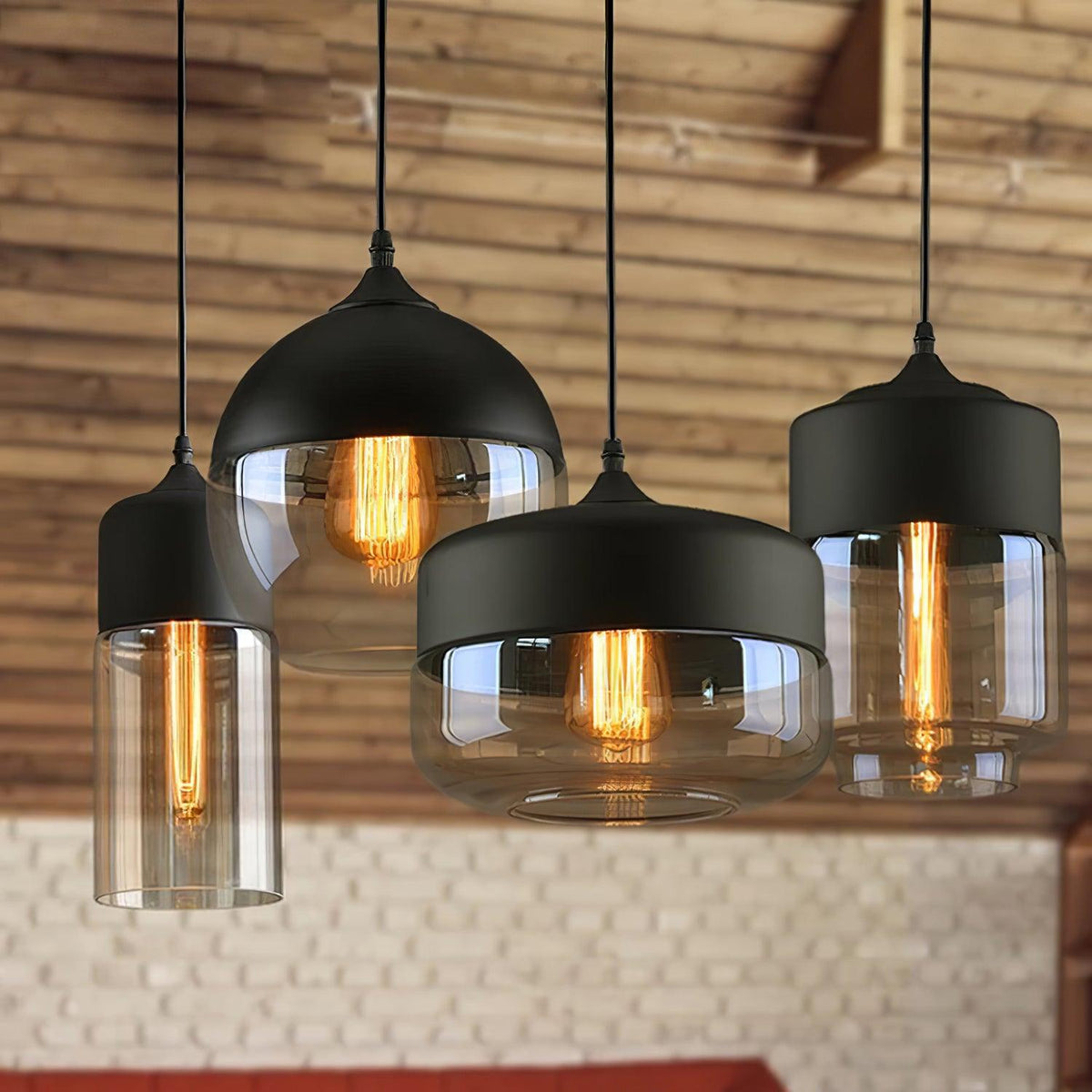 Eirinelle Industrial Glass Pendant Lamp