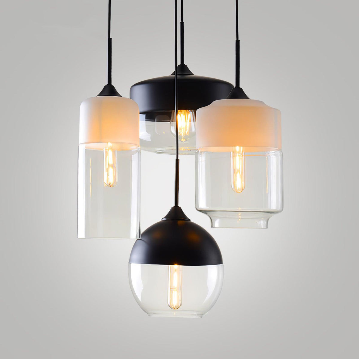 Eirinelle Industrial Glass Pendant Lamp