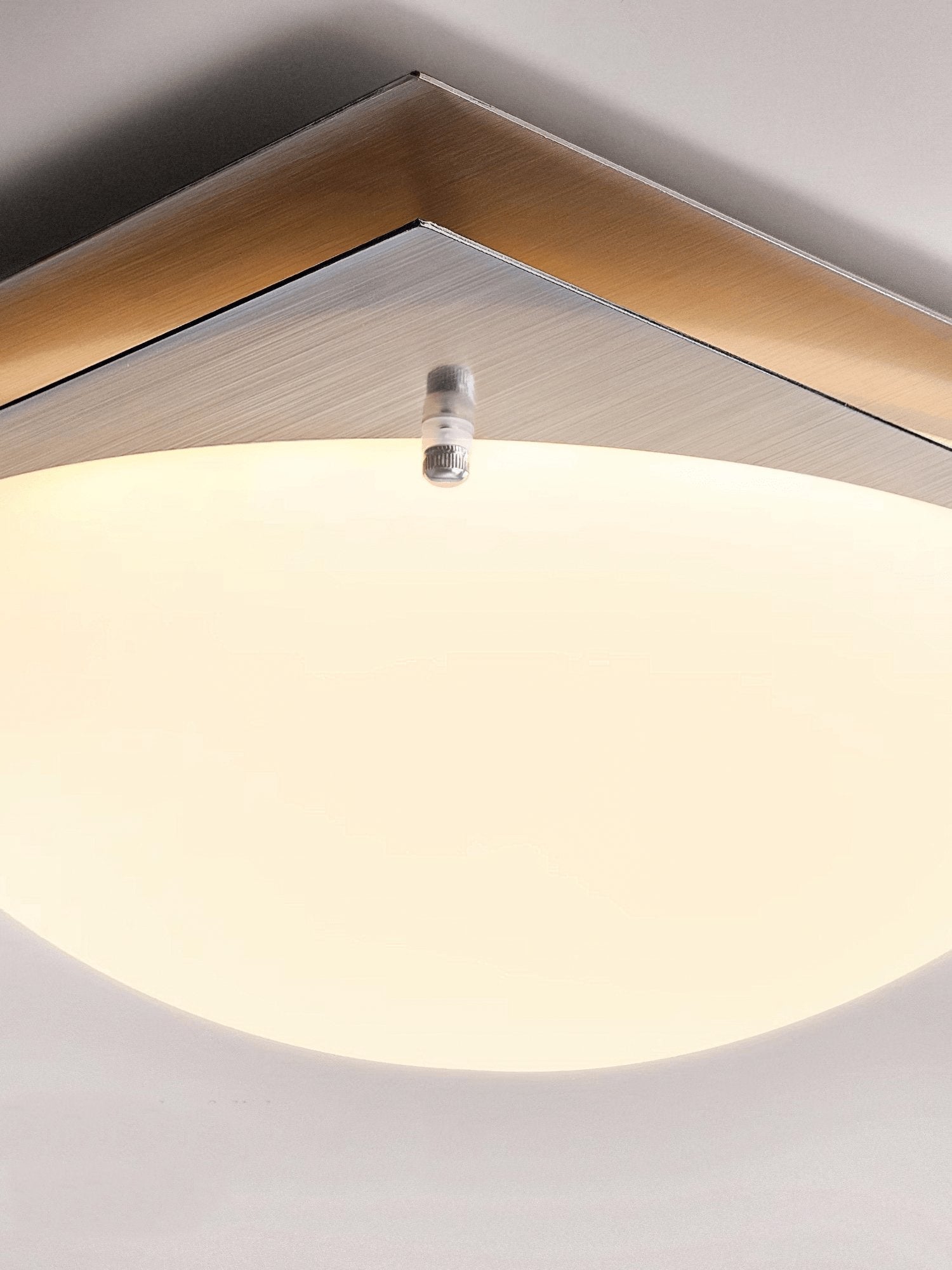 Vane Glass & steel Ceiling Lamp