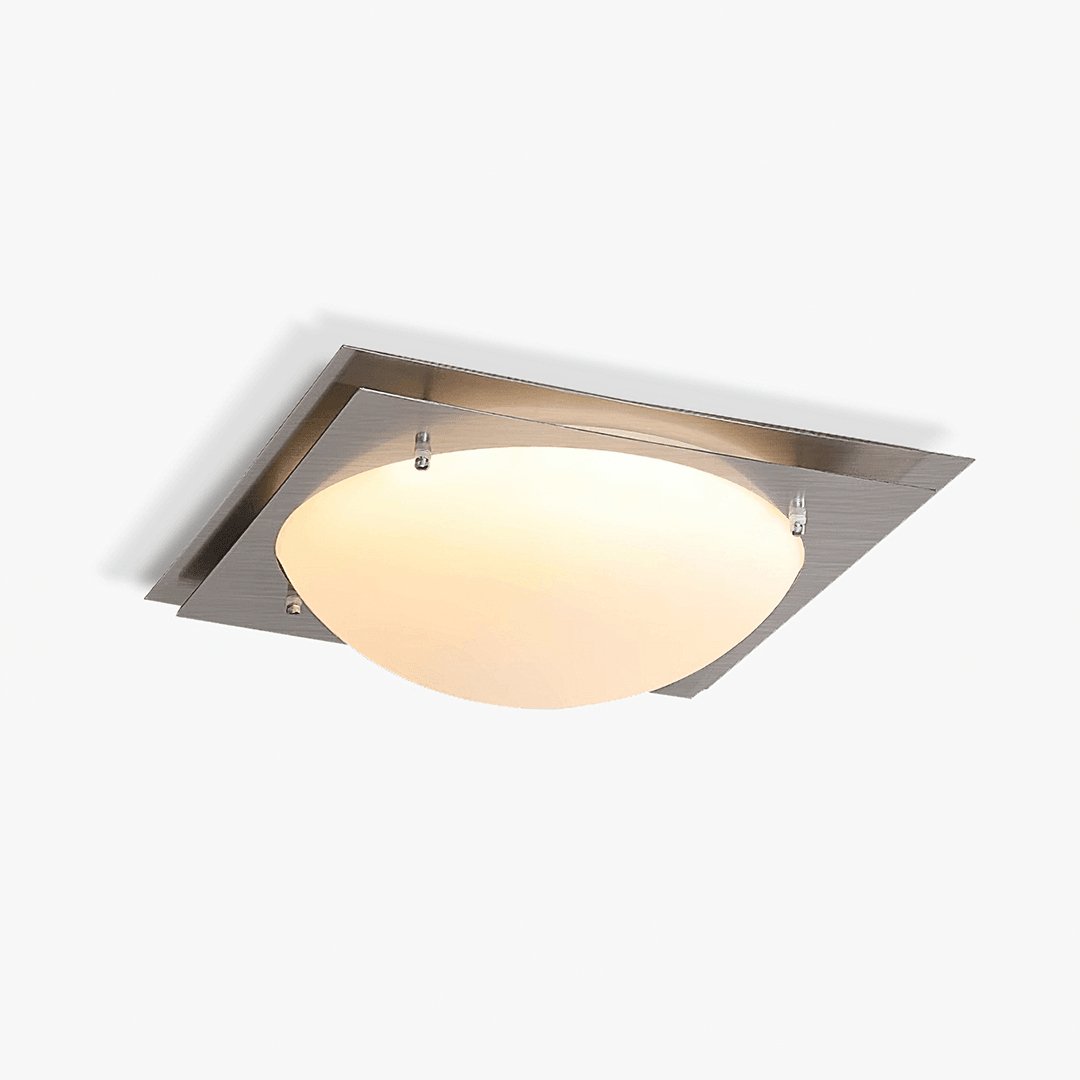 Vane Glass & steel Ceiling Lamp