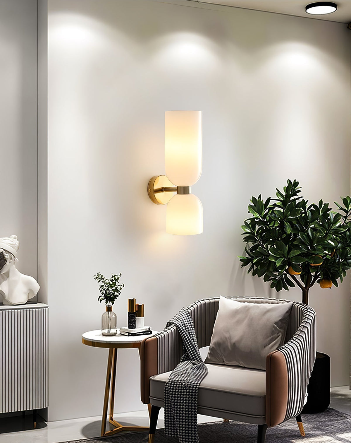 Zildes Nordic Art Plug-In Glass Wall Lamp