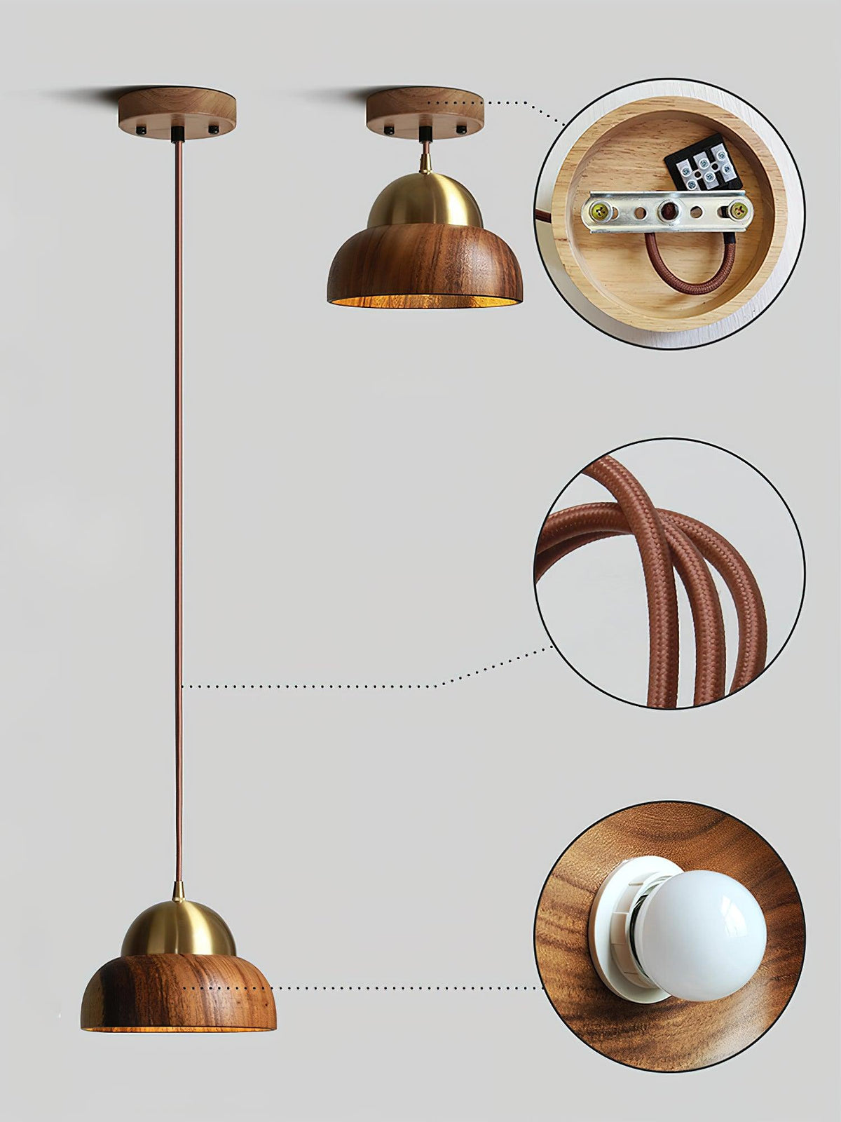 Bronze Rustic Brass Pendant Light