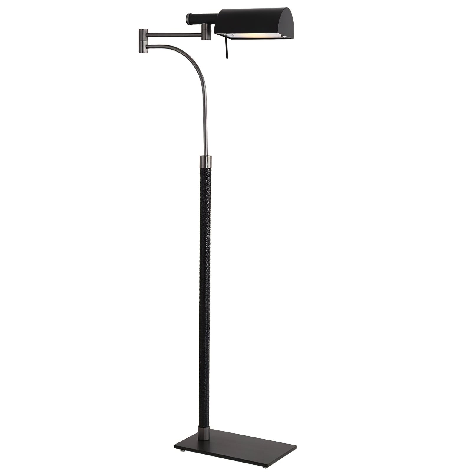 Bane Black Leather Floor Lamp