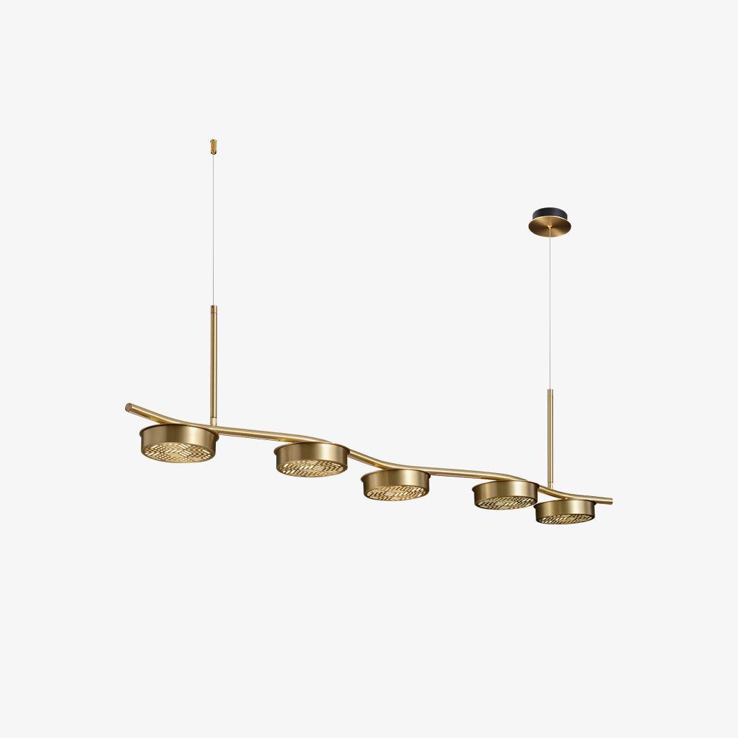 Aureus Sleek Brass Chandelier