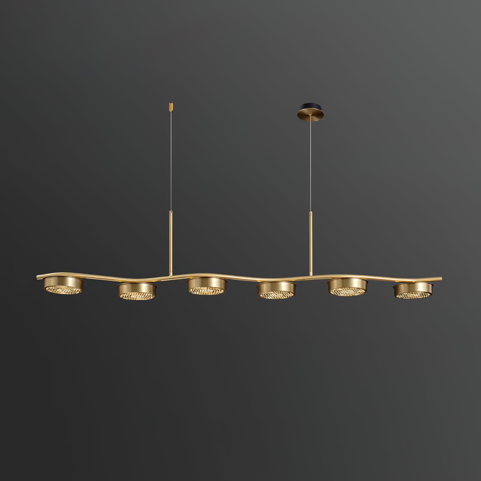 Aureus Sleek Brass Chandelier