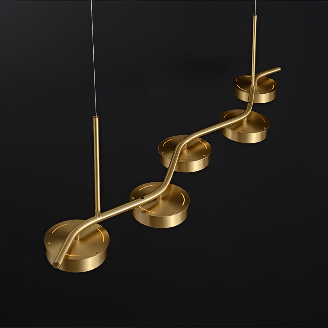 Aureus Sleek Brass Chandelier