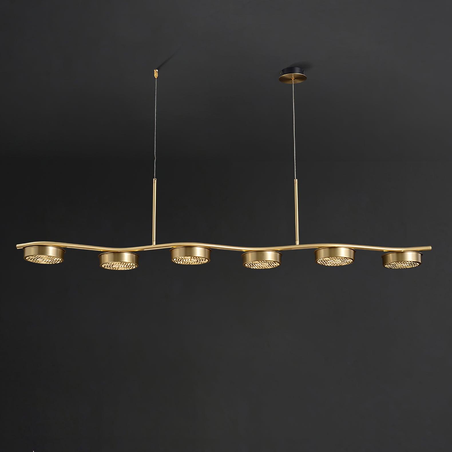 Aureus Sleek Brass Chandelier