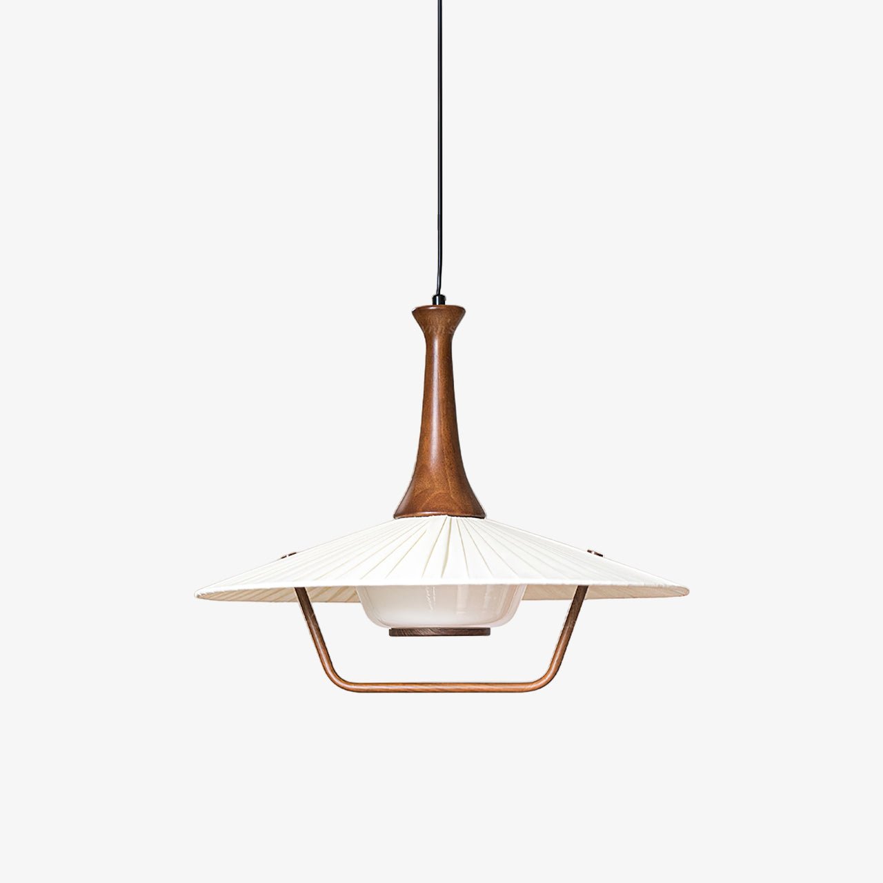 Mydorisra Traditional Classic Fabric Wood Pendant Lamp