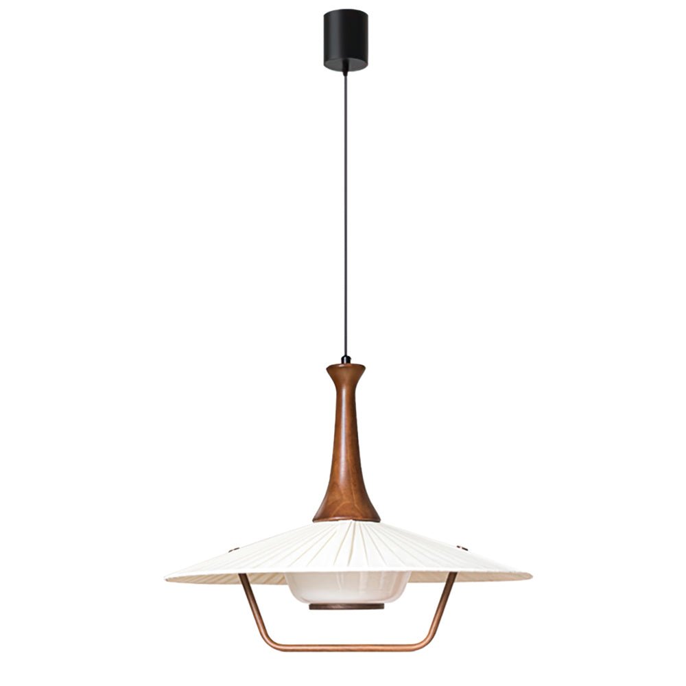 Mydorisra Traditional Classic Fabric Wood Pendant Lamp