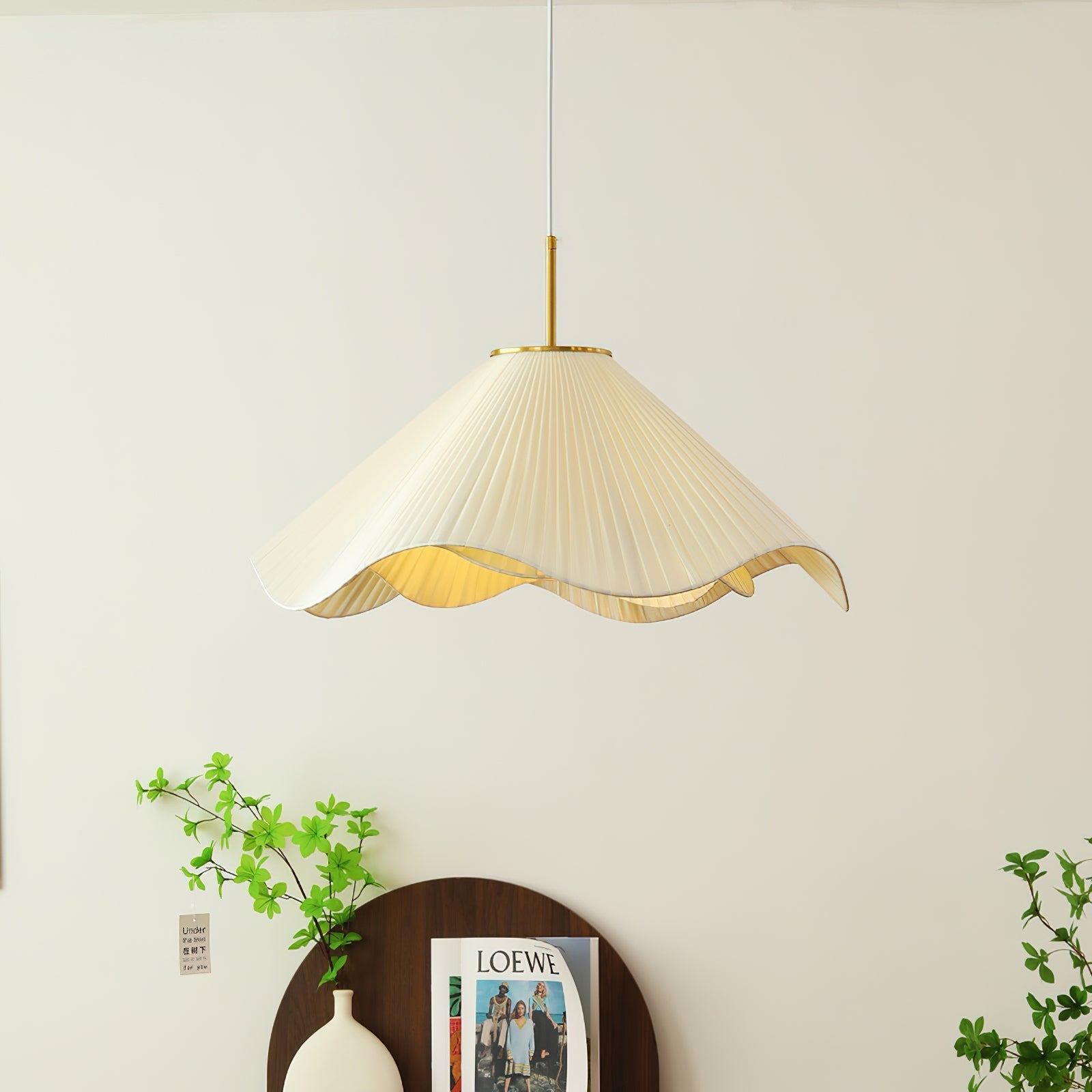 Drift Minimalist Fabric Pendant Light - Neutral Decor
