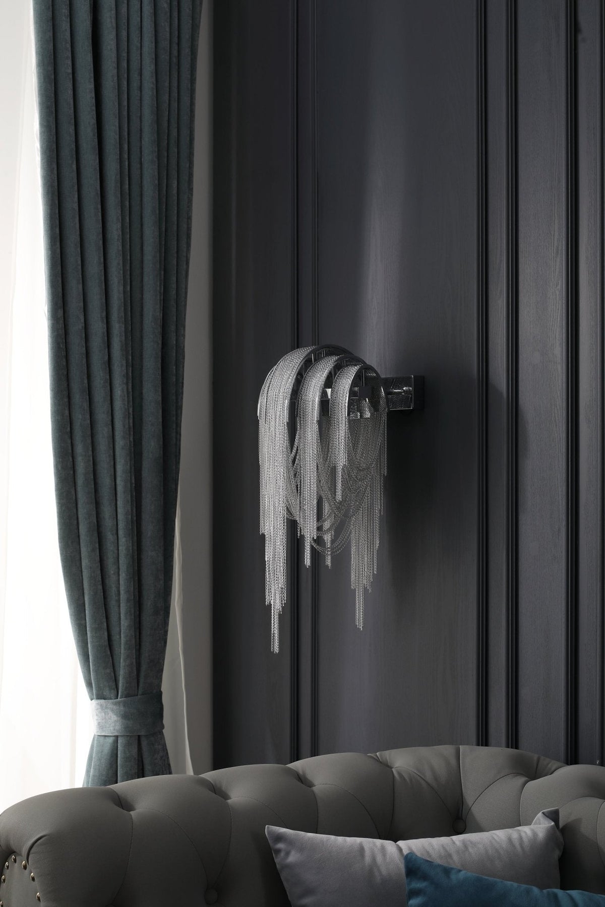 Chains Postmodern Luxury Tassel Wall Lamp