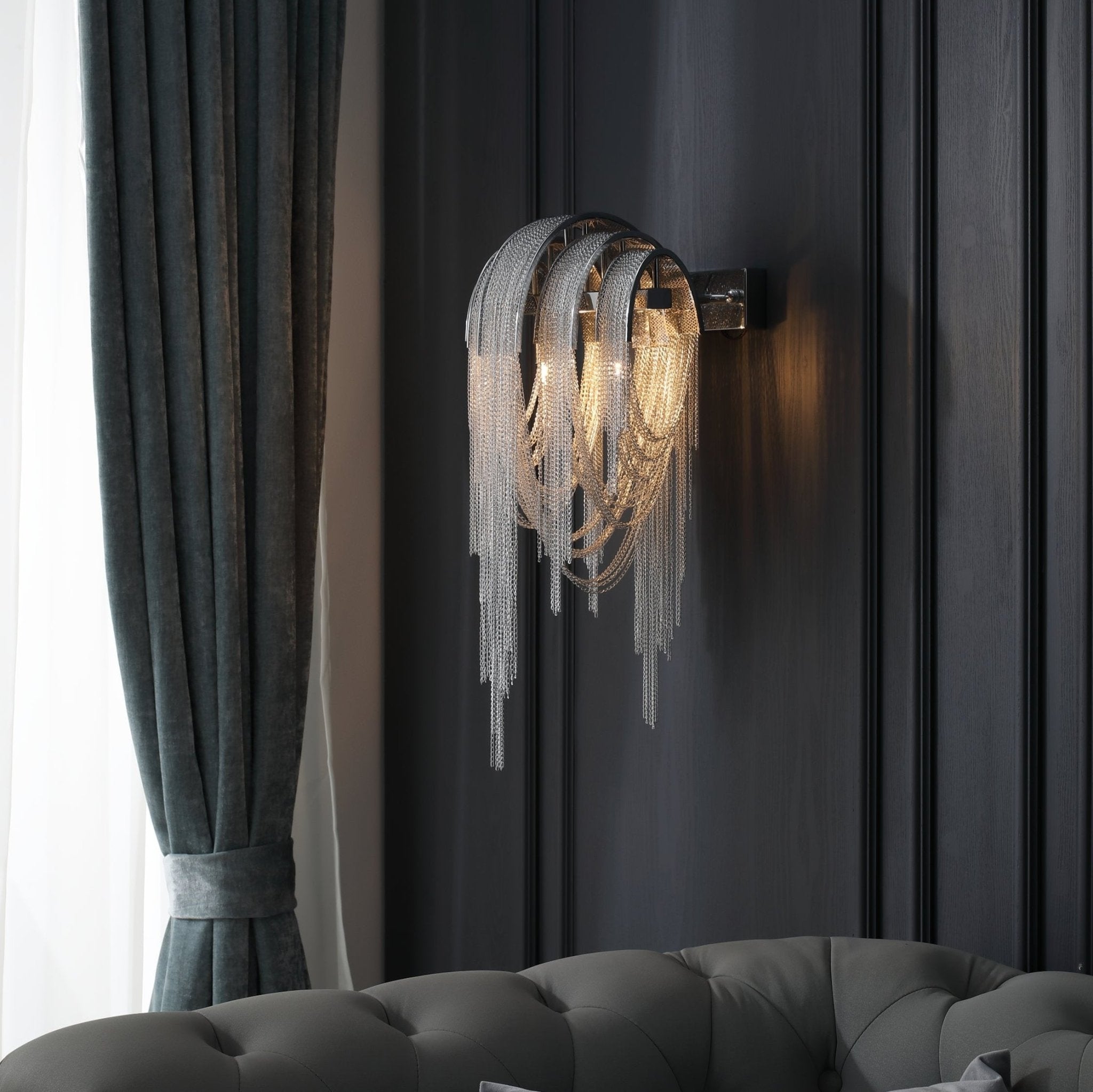 Chains Postmodern Luxury Tassel Wall Lamp