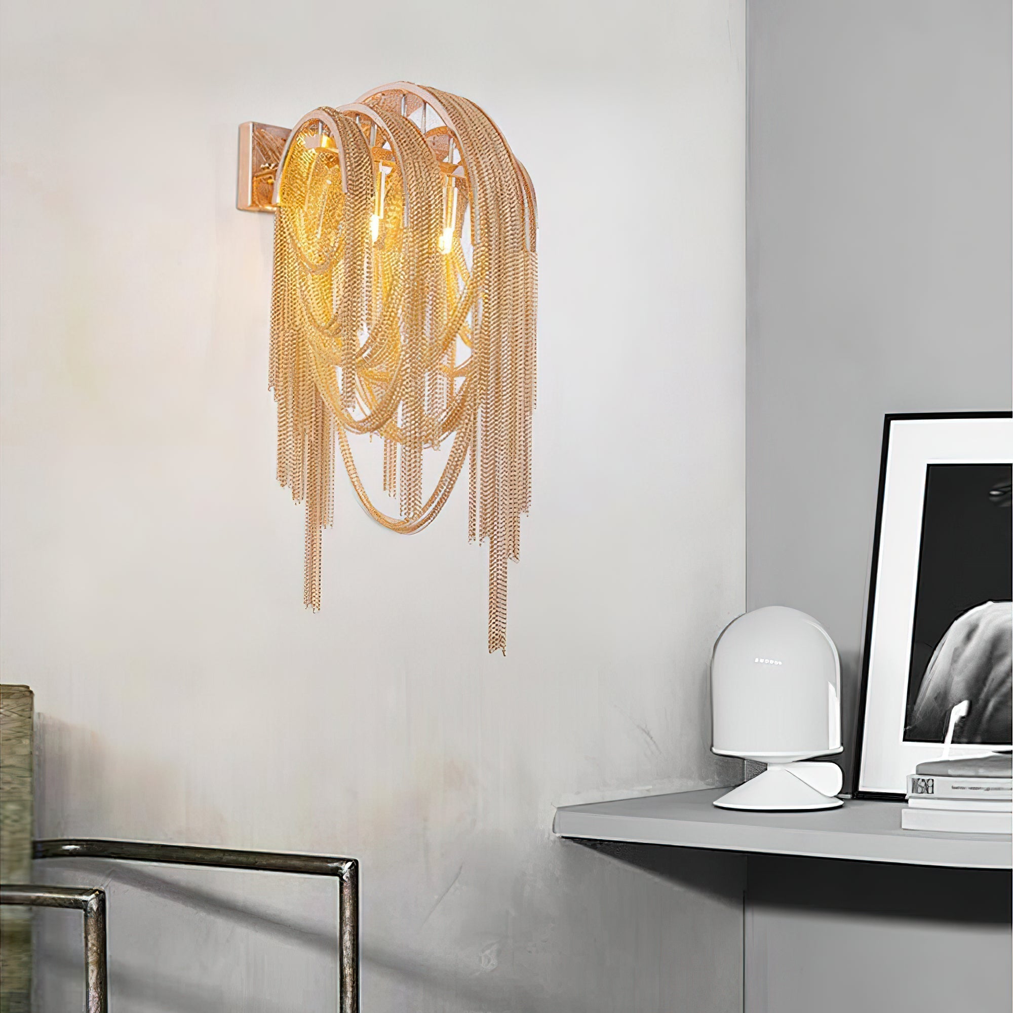 Chains Postmodern Luxury Tassel Wall Lamp