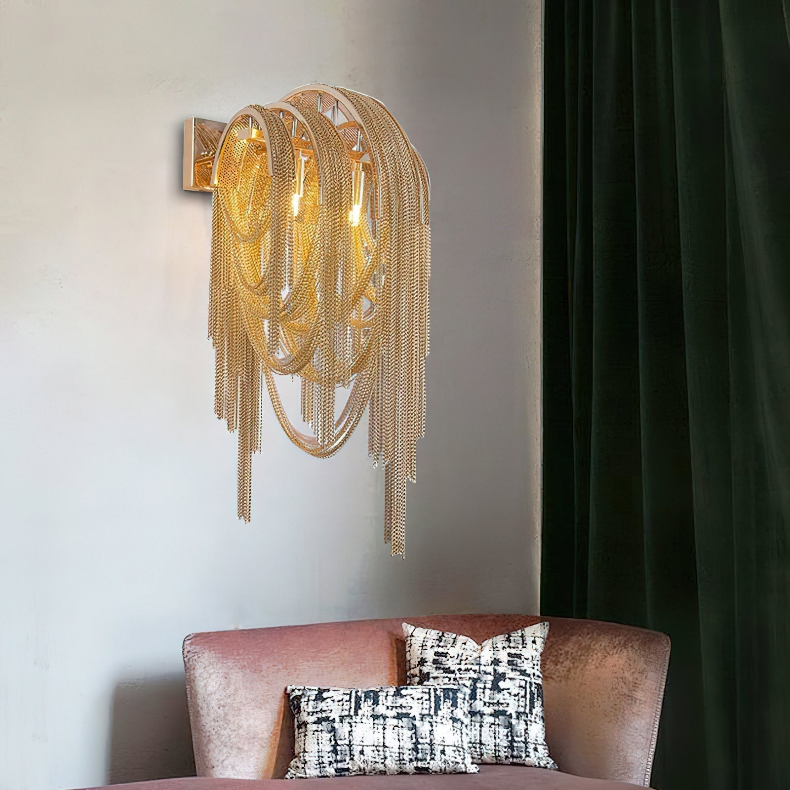 Chains Postmodern Luxury Tassel Wall Lamp