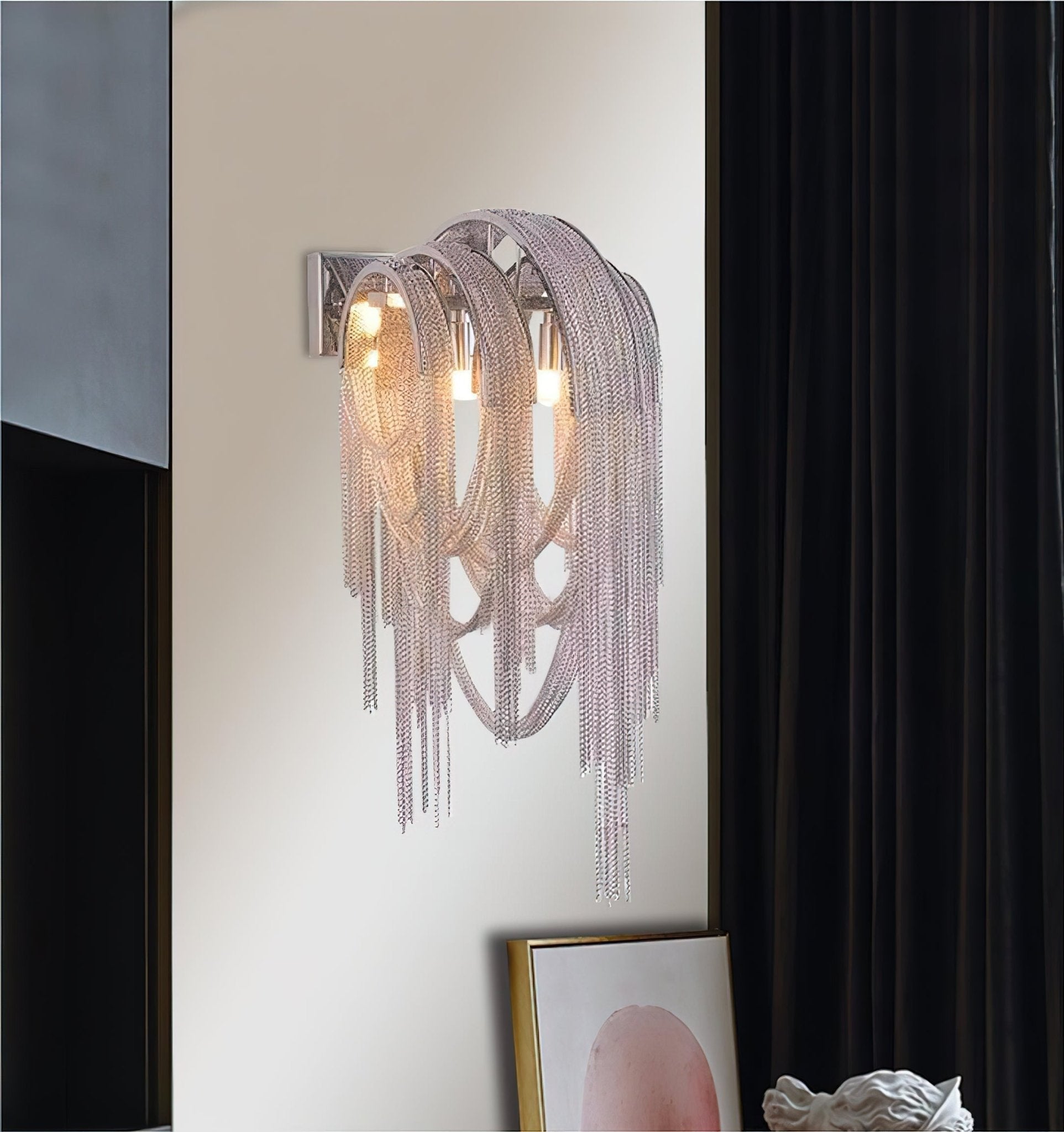 Chains Postmodern Luxury Tassel Wall Lamp