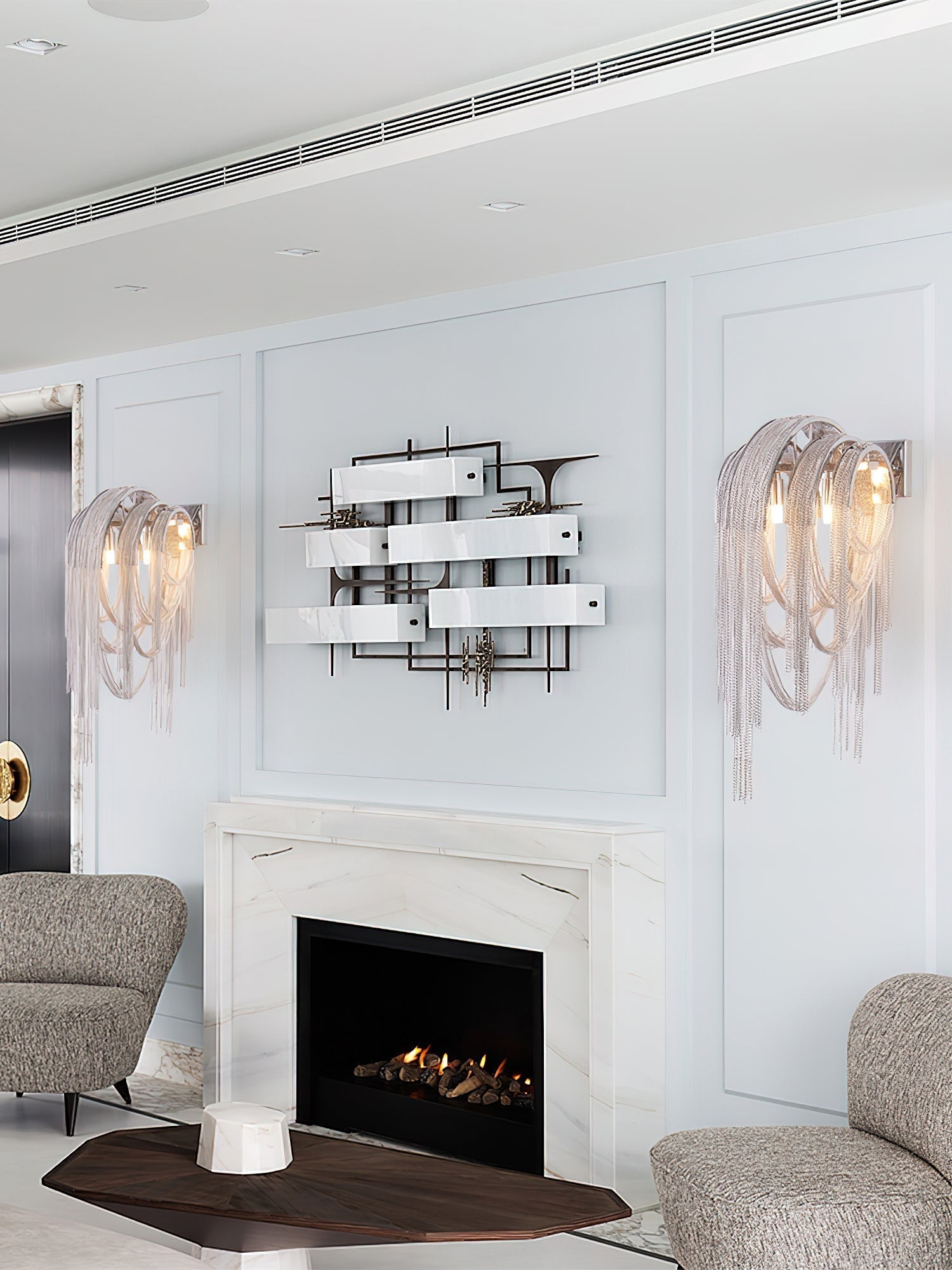 Chains Postmodern Luxury Tassel Wall Lamp