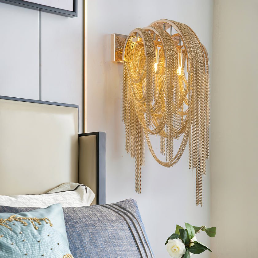 Chains Postmodern Luxury Tassel Wall Lamp