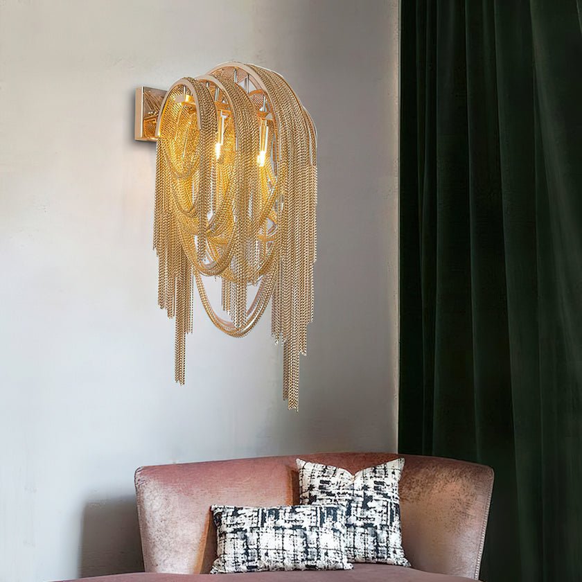 Chains Postmodern Luxury Tassel Wall Lamp