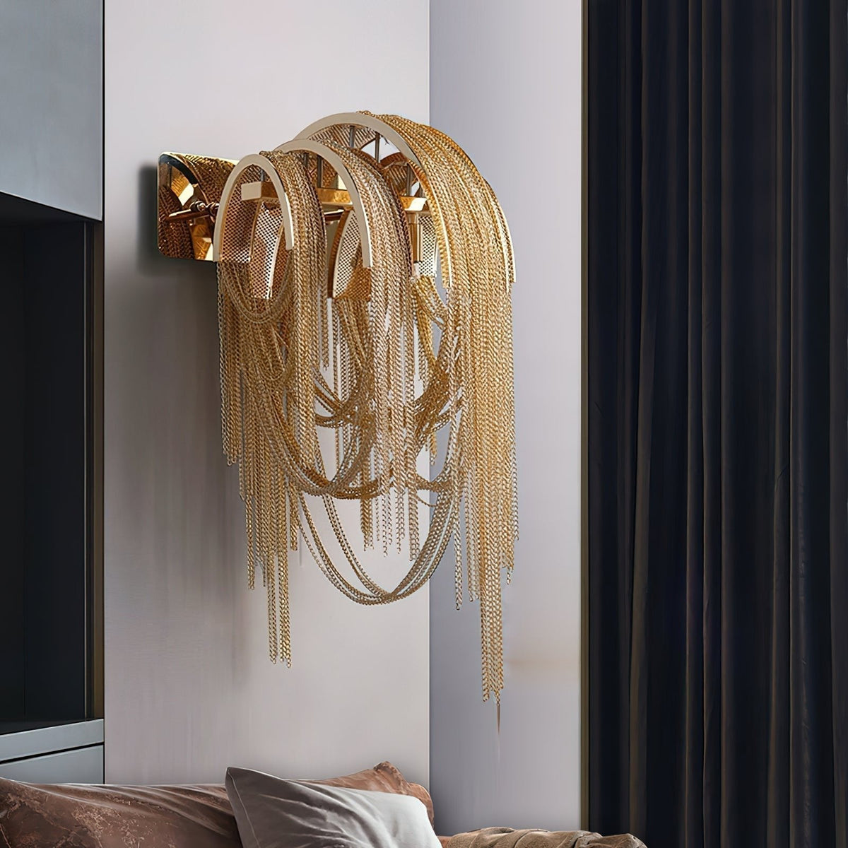 Chains Postmodern Luxury Tassel Wall Lamp