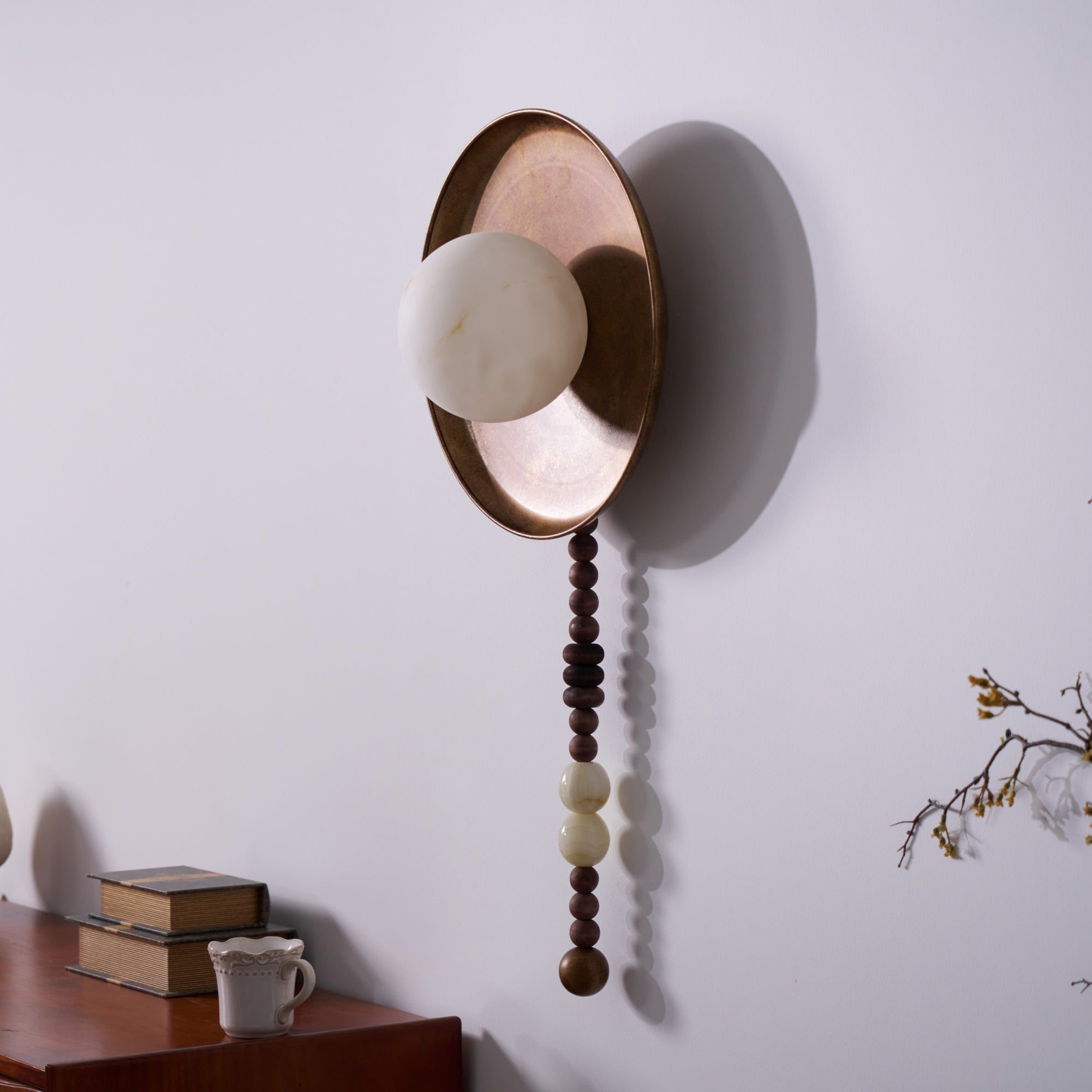Olive Premium Nordic Art Marble Wall Light - Neutral Decor