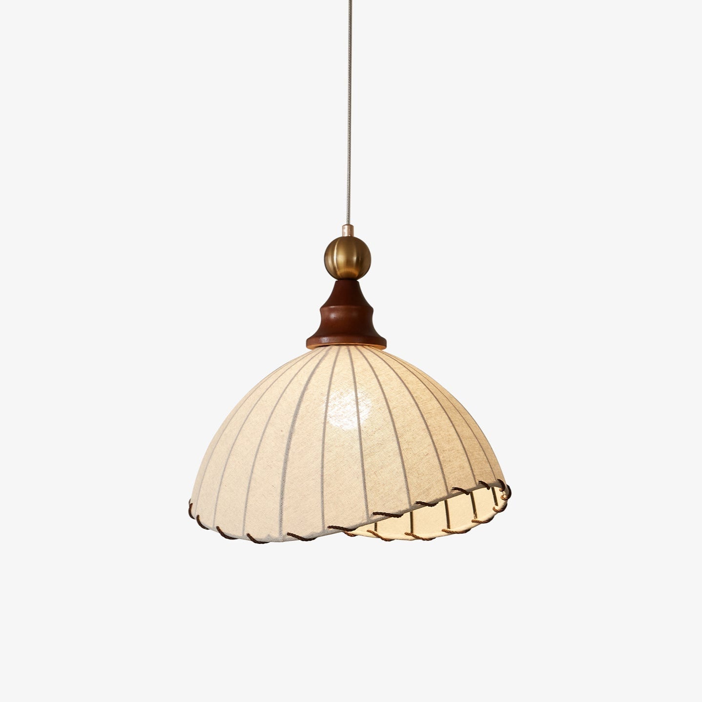 Earian Wood Fabric Elegant Pendant Light