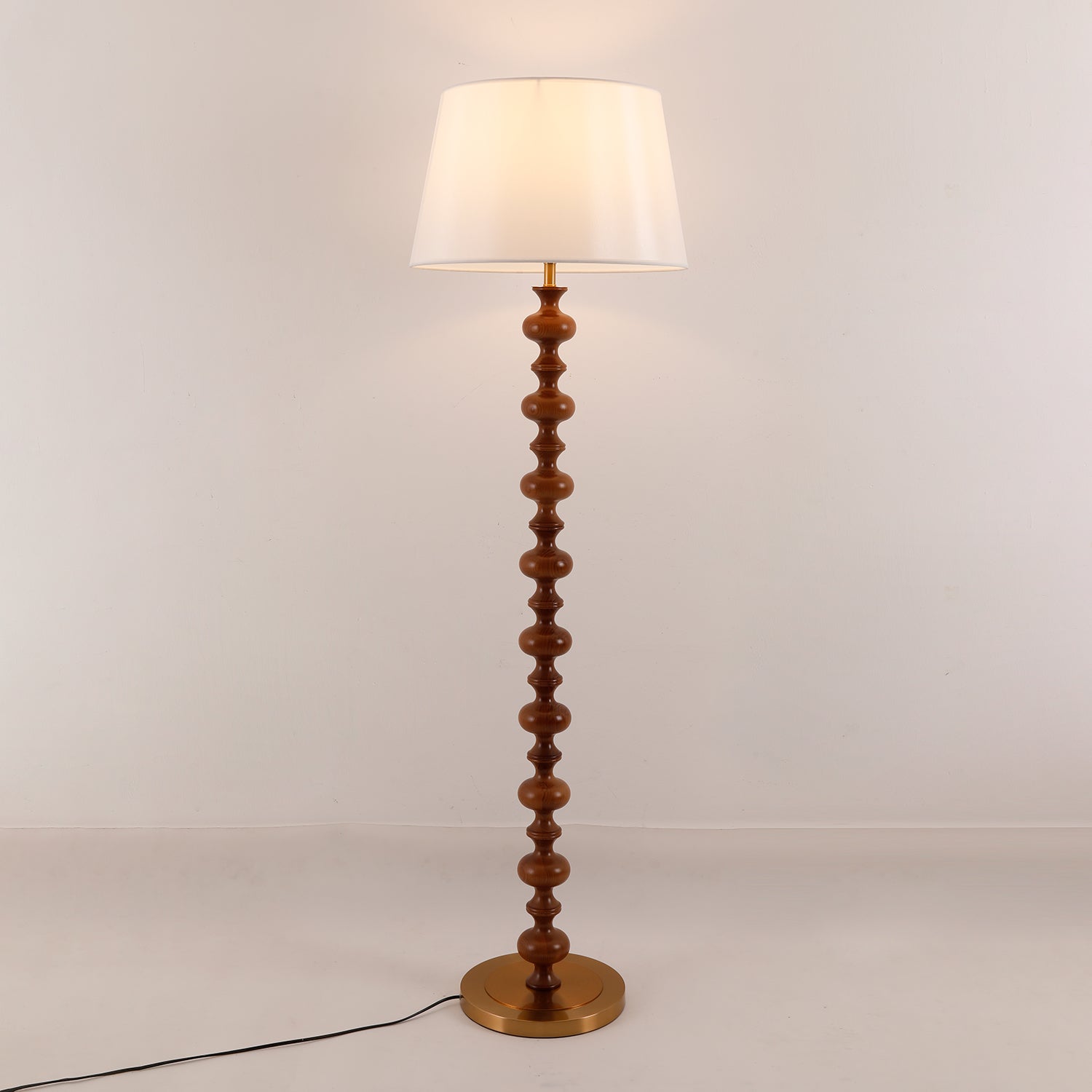 Rildes Wood Fabric Floor Lamp
