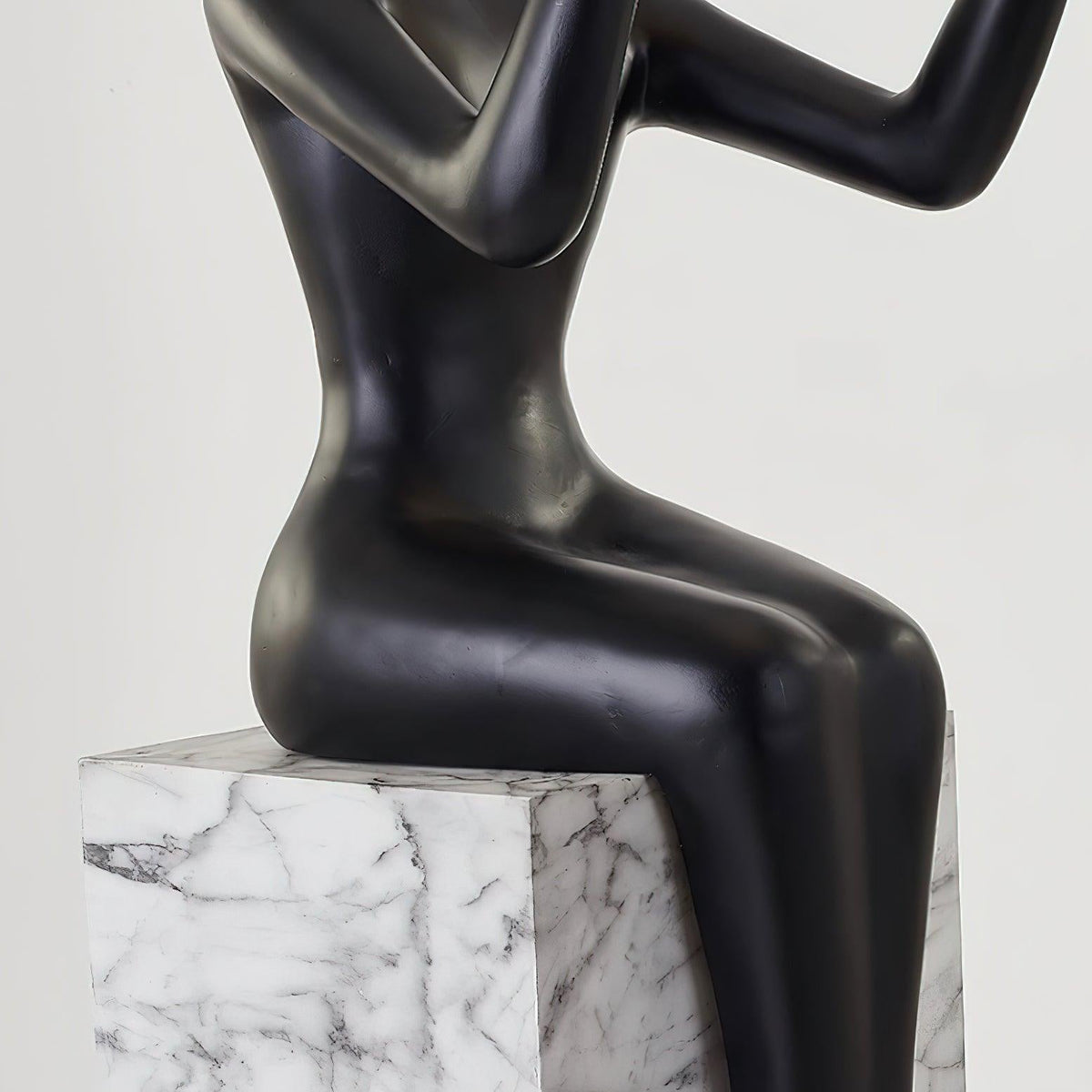 Orelaielle Sculptural Black Floor Lamp