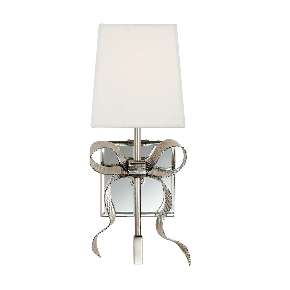 Ribelle Black Shade Wall Sconce with Gold Bow Accent - Neutral Decor