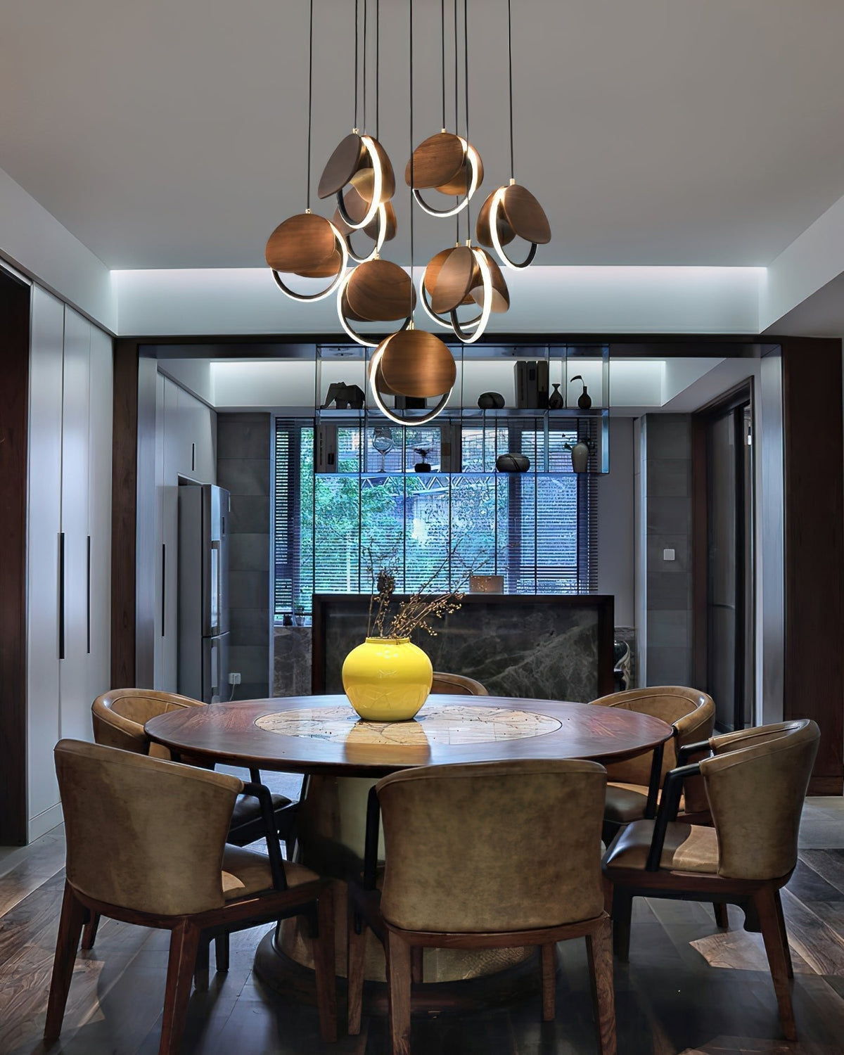 Avvelen Geometric Wood Pendant Light