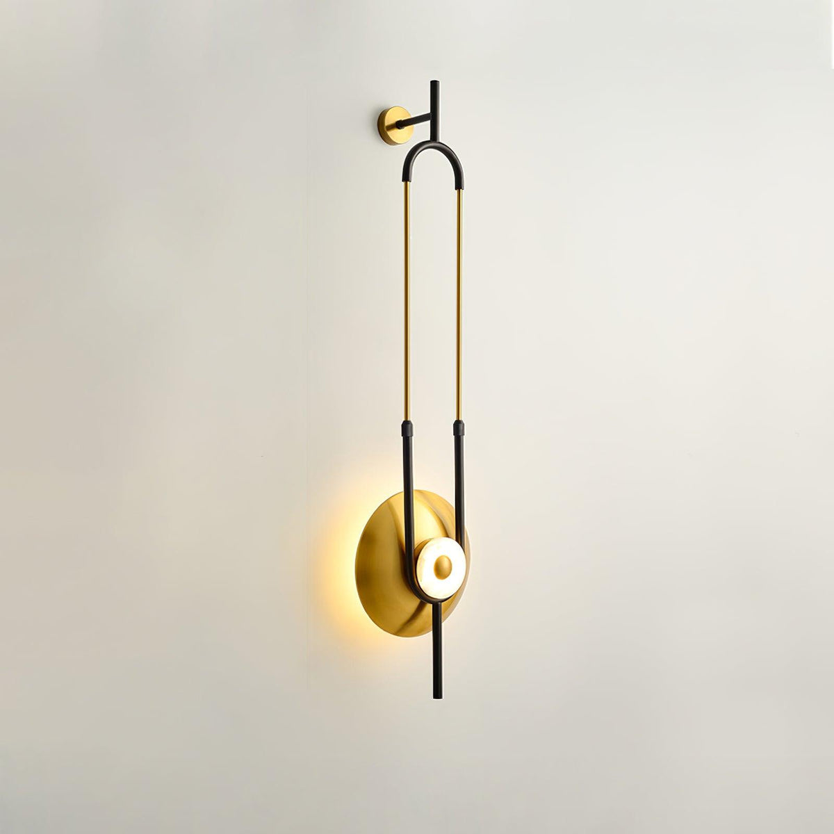 Ivory Modern Minimalist Ring Marble Wall Light