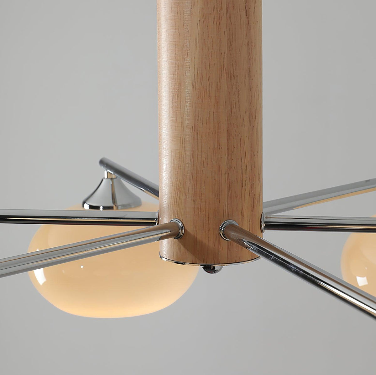 Srra Chandelier Persimmon Glass Mid-Century 8-Light