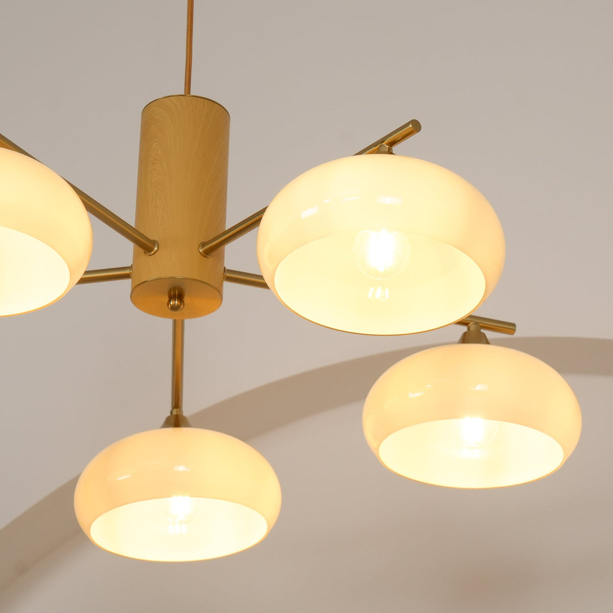 Ivor Glass Persimmon Chandeliers