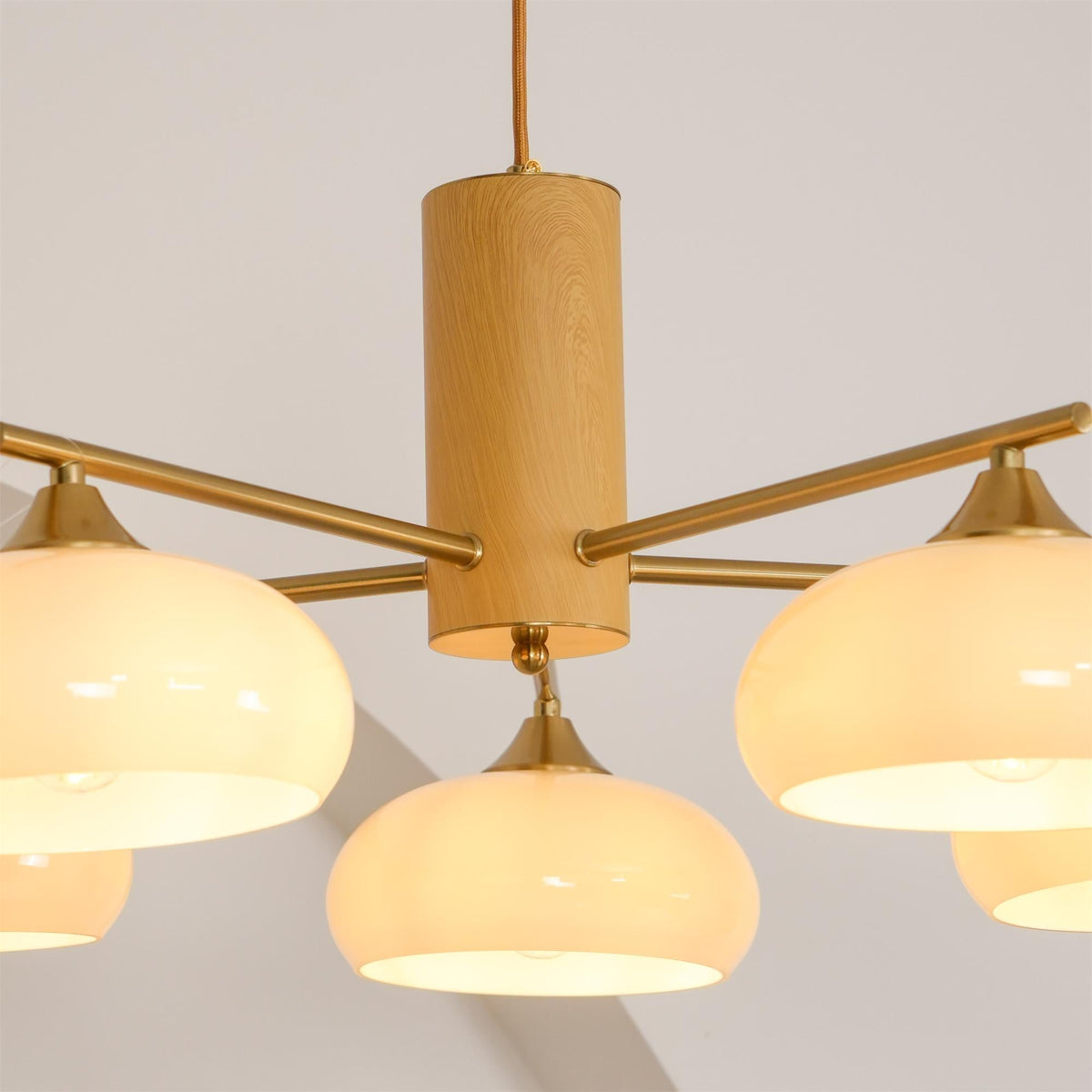 Ivor Glass Persimmon Chandeliers