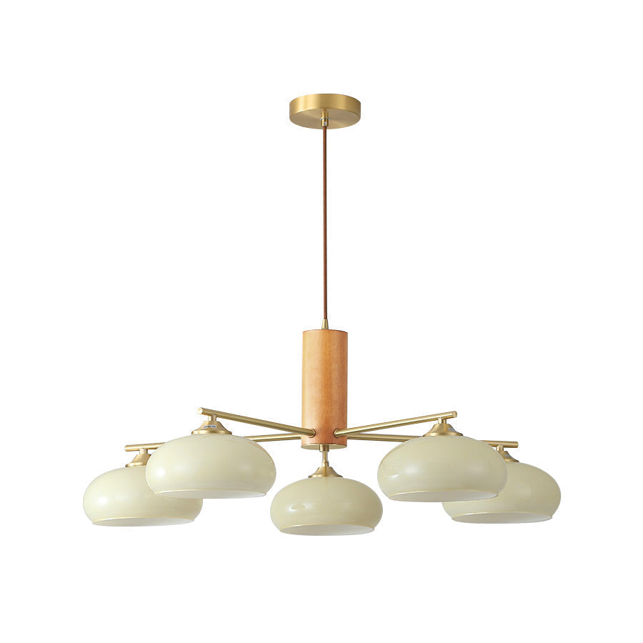 Ivor Glass Persimmon Chandeliers