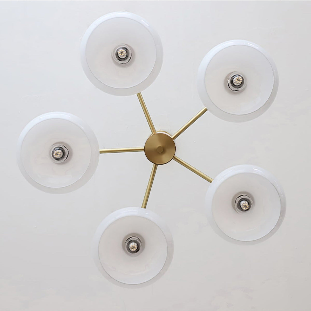 Ivor Glass Persimmon Chandeliers