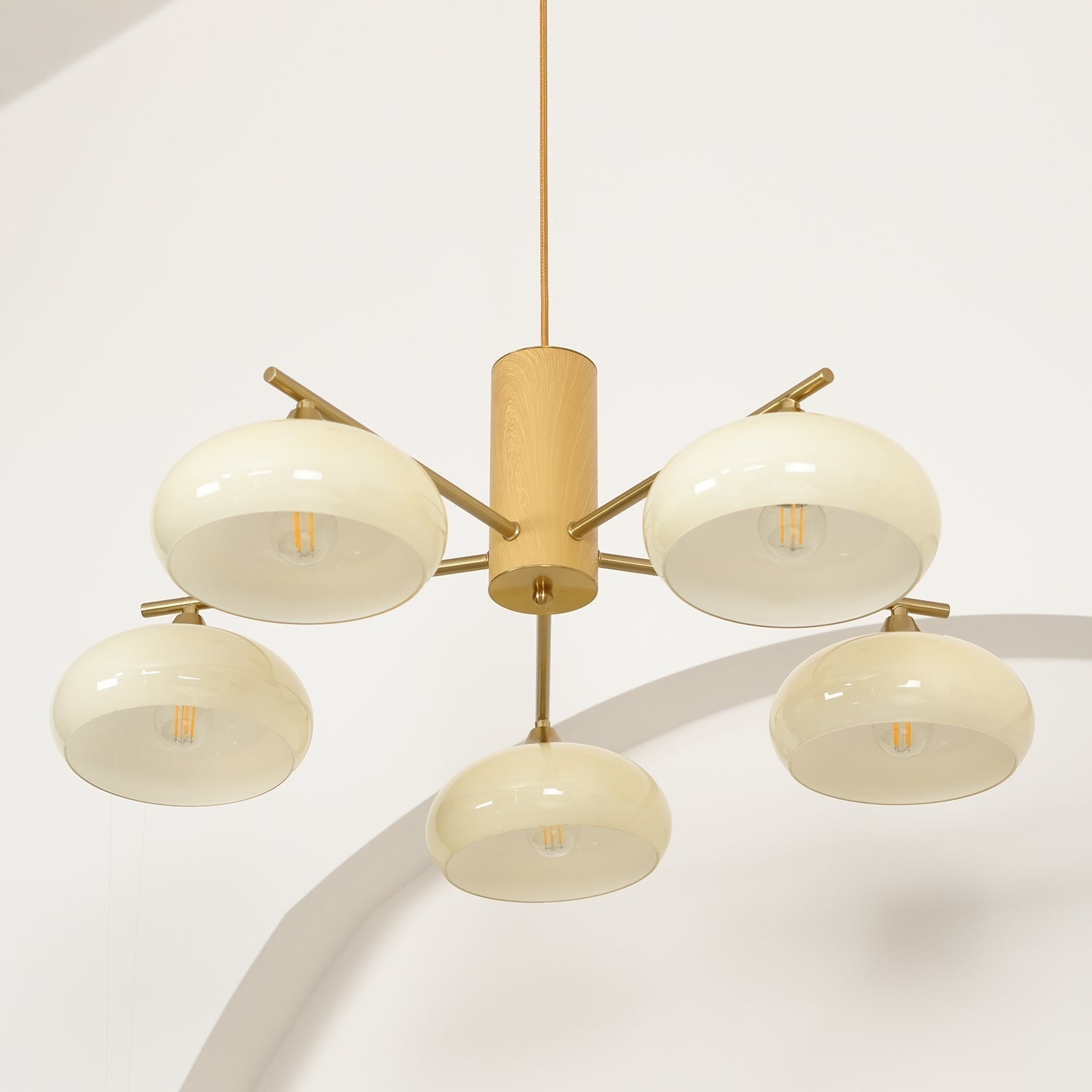 Ivor Glass Persimmon Chandeliers
