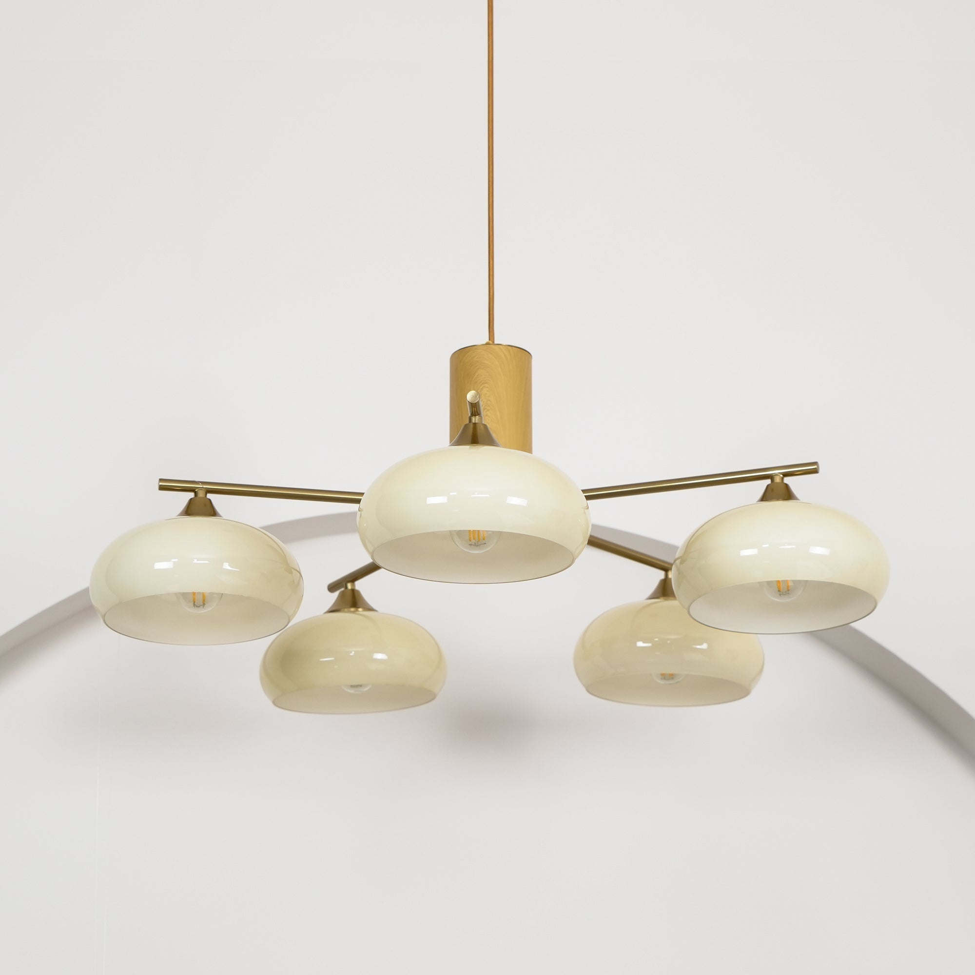 Ivor Glass Persimmon Chandeliers